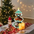 thumbnail image 6 of YHAICO Tray Decor Trays for Eating Vegetable Tray Christmas Disposable Cake Stand Three Tier Paper Dessert Display Fruit Rack Santa Tree Designs Decorative Trays Holiday Party, 6 of 6