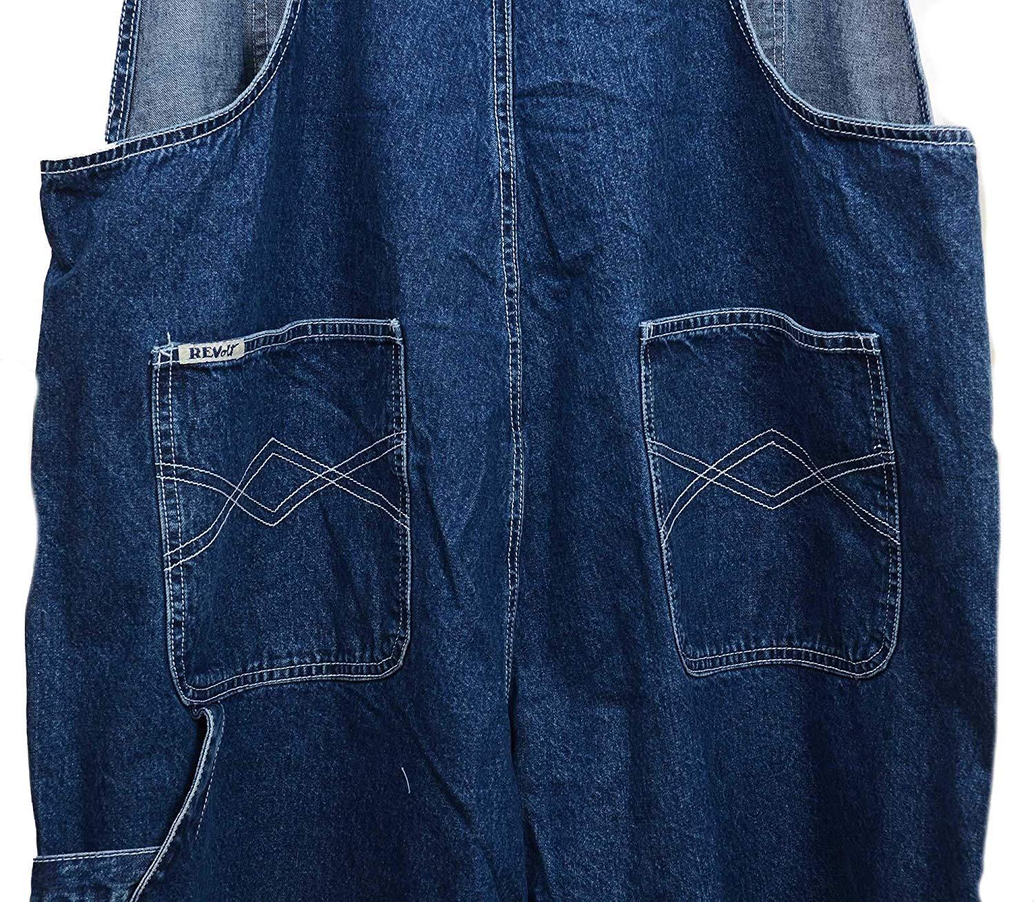 Plus Size Boyfriend Baggy Overalls Women's Classic Blue Stripe Denim