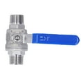 thumbnail image 2 of Valve à Bille en Acier Inoxydable 304 NPT Filetage Manuel 3/4 Po 2 Mâles Raccords de Plomberie, 2 of 22