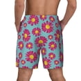 thumbnail image 4 of Goofa Daisies Flowers Printed Men's Swim Trunks Board Shorts Quick Dry Mens Swimming Trunks with Compression Liner,Breathable Fit Hawaii Beach Shorts-, 4 of 9