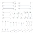 thumbnail image 1 of 36 piezas de aros de plástico transparentes para piercings, anillos para pezón y nariz, 1 of 4