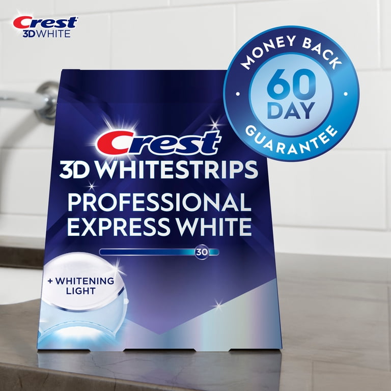Crest 3DWhitestrips 1 Hour Express Teeth Whitener with LED Light