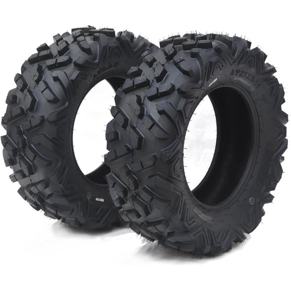 PrecisionAuto Pack of 2 22x10-10 ATV Tires - All Terrain 22 x 10 x 10 4PR Off - Road Light Mud Tires,Deep Tread Design for Go Kart Street Mini Bike