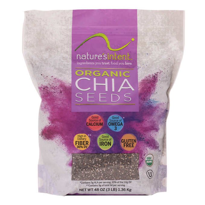 Nature's Intent Organic Chia Seeds, 48 oz.