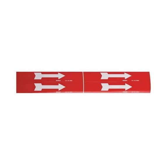 Brady Pipe Marker,Arrow - Single,R,1to2-1/2 In 93252