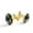 Color 2, variant on Men's Classic Stainless Steel, Pineapple Black Stripes Pattern Cufflinks Business Wedding Shirts, Golden