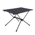 thumbnail image 4 of Mesa plegable portátil de tela Oxford para acampar, escritorio de Picnic de aluminio multifuncional, color negro, 4 of 10