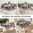 thumbnail image 7 of Pioneer Flower Floral Print Pattern Round Fitted Tablecloth with Elastic Edge,Dining Table Cover Waterproof,Outdoor Round Tablecloth for Camping,Dining,Indoor and Outdoor, 7 of 7