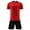 Red Type A, variant on Venjoe Kids Boys Soccer Sports Outfits Print Short Sleeve T-shirt with Shorts Teamwear Training White Type A 5XS