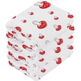 thumbnail image 3 of Coolnut Polka Dots Mushroom Washcloths Towels, Highly Absorbent and Soft Cotton Face Cloths, 6 Pack Quick Dry Wash Cloths - 12 X 12 Inches Washcloth Gift, 3 of 7