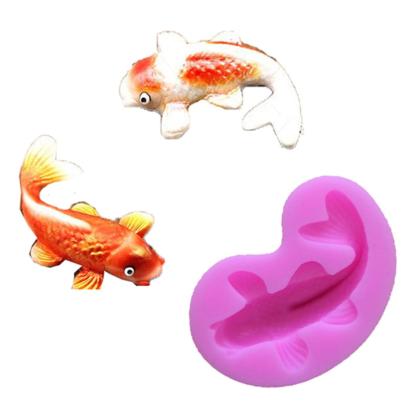 Silicone-Fondant-Cake-Molds-3D-Fish-Candle-Mold-Chocolate-Mould-Baking-Tools SK 