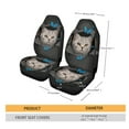 thumbnail image 5 of Xoenoiee Front Seat Covers for Car Seat Protective Cover Butterflies Cat Print, Full Set of 2 Universal Fit SUV Trucks Van Auto Decor Accessories, 5 of 6