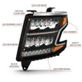 thumbnail image 3 of ANZO 111478 LED HEADLIGHT PLANK STYLE BLACK CLEAR W/SEQUENTIAL AMBER, 3 of 6