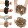 Nutural Donut Hair Extensions Hairpiece Wig Hair Bun Extensions Messy Curly Hair Scrunchies Hairpieces Synthetic Donut Updo Hair Pieces