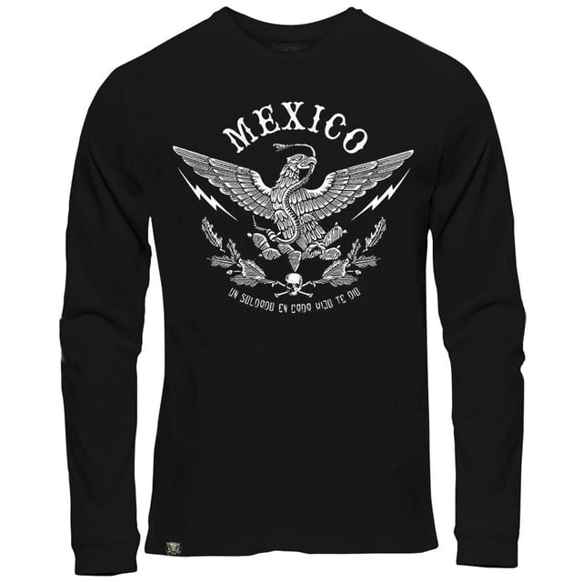Playera Negra Manga Larga Grande Águila MX