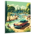 thumbnail image 2 of Designart "Beachside Classics 50 s Vintage III" Retro Car Metal Wall Art Prints, 2 of 5
