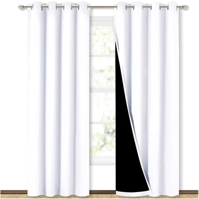 Paneles de cortina NICETOWN 100% opacos con forro negro de 213 x 132 cm