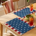 thumbnail image 4 of 4th of Placemats Set of 1, July Patriotic American Flag Retro Non-Slip Place Mats Washable Table Mats for Kitchen Dining Table Decorations Indoor/Outdoor, 4 of 9