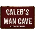 thumbnail image 1 of CALEB'S Man Cave Red Grunge Sign 12 x 18 Matt Finish Metal Sign 112180003135, 1 of 1