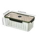 thumbnail image 3 of Contenedor de almacenamiento de alimentos de gran capacidad con cesta de drenaje | Caja de Guardián Fresco Hermética a Prueba de Fugas – Plástico Apto para Microondas y Lavavajillas | Blanco,, 3 of 6