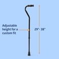 thumbnail image 2 of Medline Bariatric Offset Walking Cane for Seniors & Adults, Adjustable Height 29" - 38", 500 lb Capacity, Injury & Post-Surgery Mobility Aid, Black, 2 of 7