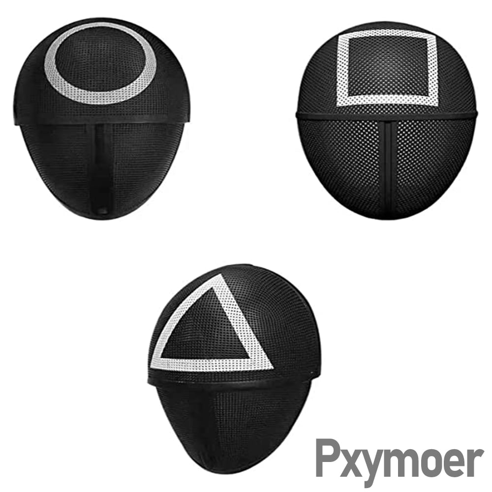 3 Pack Masked Man Squid Masks Game Mask 2021 TV Cosplay Masquerade  Accessories Halloween Props Full Face Covering Mask Guard Black Soldier  Staff Square - Walmart.com