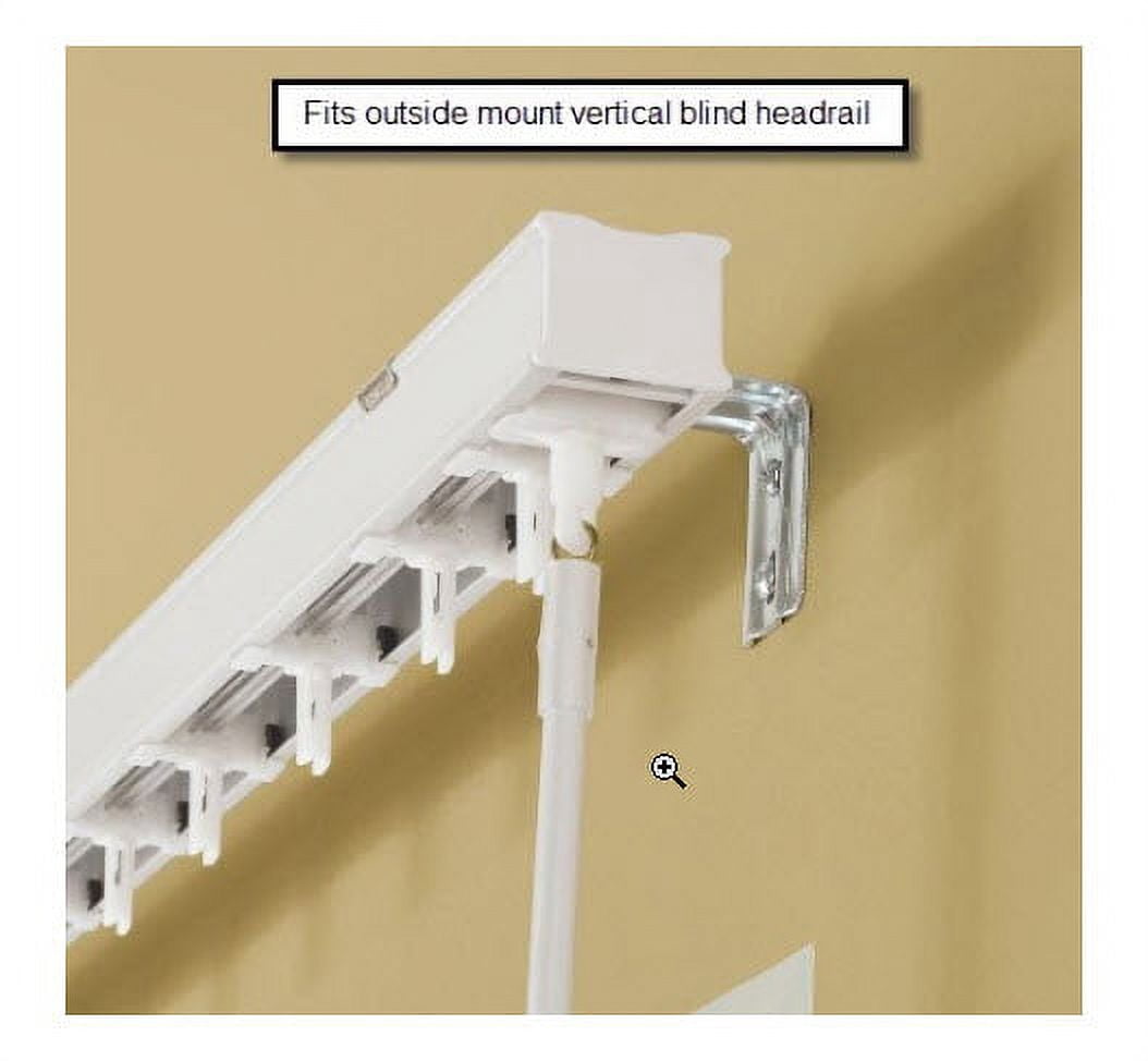 NoNo Mount Vertical Blinds Bracket Curtain Rod Holder (2 Count)