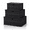Pure Black, variant on Wooden Beige Storage Chests & Boxes, Set Of 3 Woven Lined Baskets With Lids