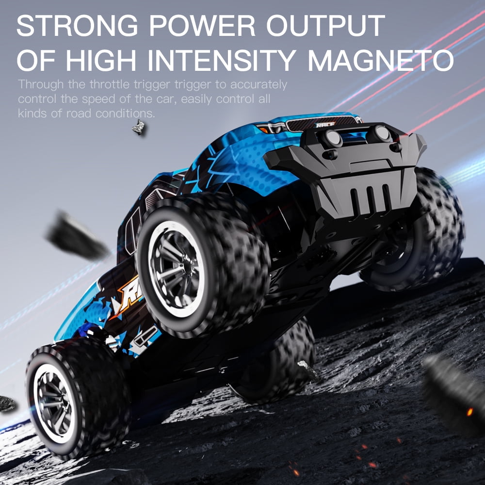 Remote Control Car, 1:20 Scale High Speed RC Cars,2WD 20Km/h with Two Rechargeable Batteries, Remote Control Monster Truck Off Road Racing Car Toys for Kids and Boys
