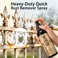 thumbnail image 5 of Heavy-Duty Rust Remover Spray - Fast-Acting Metal Descaler for Stainless Steel, Iron, Aluminum & Chrome - Protective Rust Cleaner for Tools, Fences, Hardware, Automotive & Outdoor Equipment A, 5 of 7