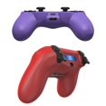 thumbnail image 3 of Control inalámbrico Wuthur, paquete de 2 para PS4/PC, rojo y morado, 3 of 6