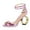 Plum, variant on XYD Women Graceful Crystal Ankle Straps Open Peep Toe Sandals Back Zipper Chic Round Circle High Heel Party Shoes Size 7 Red