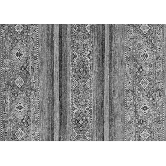 Ahgly Company Indoor Rectangle Abstract Gray Modern Area Rugs, 7' x 10'