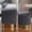 Grey, variant on Round Ottoman with Storage, White Teddy, Set of 2 | Vanity Stool, Upholstered,Small Ottoman Coffe Table,Removable Lid,Foot Stool for Living Room,Assembly Free,Gold and White