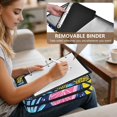 thumbnail image 5 of Haosy Accordion File Organizer Zipper Binder 500 Sheet 6-Tab Expanding File Folder Multi-Pocket 1.2 Inch 3 Ring Vibrant Tropical Pineapple Orange, 5 of 7