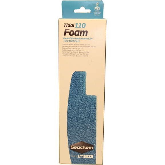 Seachem Tidal 110 Foam Filter Replacements, 2 Ct