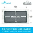 thumbnail image 3 of Paw Inspired Critter Box Guinea Pig Cage Liner, Washable Reversible Fleece Bedding with Raised Walls, Leakproof Waterproof Bottom (Midwest, Gray/Green), 3 of 8