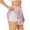 White, variant on Pink Cartoon Bear for Women's Double Layer Athletic Shorts High-Performance Gym Shorts with Inner Pocket, Elastic Waistband-XX-Large