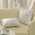 thumbnail image 4 of Christmas Pillow Covers 18x18 Inches Pack of 2,Blue Gray Snowflake Decorative Throw Pillow Covers Winter Decoration Pillowcase Farmhouse Decor Linen Cushion Cover for Home Sofa Christmas Decor, 4 of 6