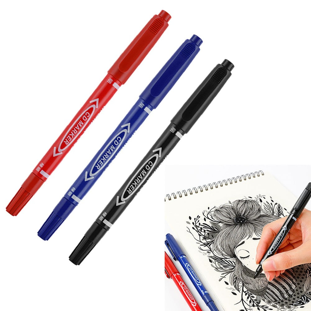 Twelve Double-Head Strange Pens, Oily Line Ticking Pens