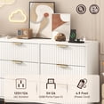 thumbnail image 6 of ANPOO Fluted 9 Drawer Dresser with Charging Station for Bedroom, 63" Modern Long Dressers with 9 Wide Drawers/Metal Handles, Wood Storage Cabinet for Bedroom, Living Room, Hallway, White-63", 6 of 9