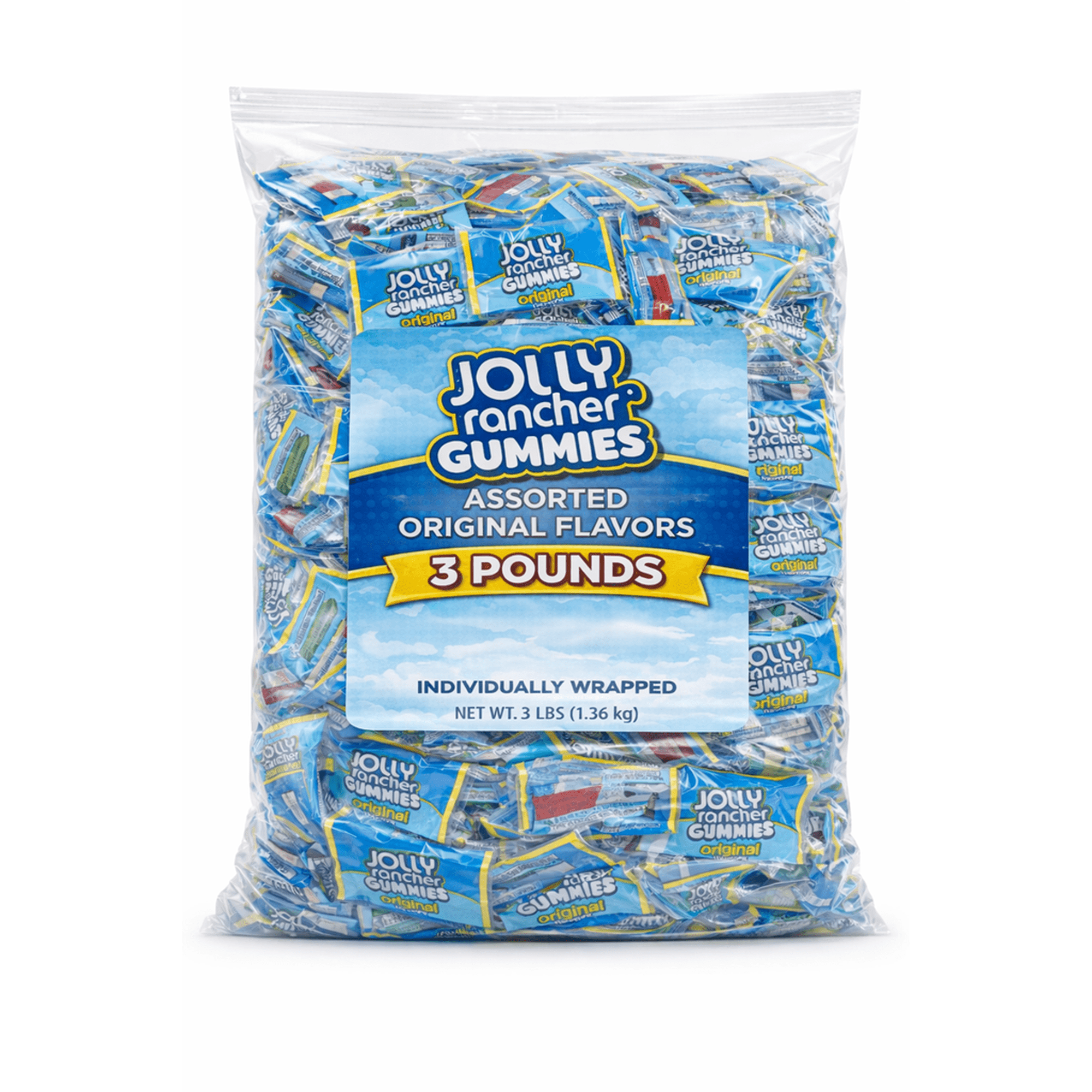 Jolly Rancher Gummies Assorted Fruit Flavored, Bulk Fun Size Candy (3 Pounds)