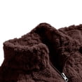 thumbnail image 5 of TRUNZI Mens Sherpa Fleece Jackets Long Sleeves Zip Up Casual Thick Warm Comfy Faux Fur Jackets with Pockets,Coffee,Size M, 5 of 6
