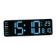 thumbnail image 2 of Reloj despertador digital con fecha, temperatura, toma de corriente, pantalla grande Pequeño-Azul, 2 of 9