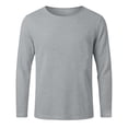 thumbnail image 7 of Guluxicc Men's Cotton Long Sleeve Shirts Breathable Crew Neck Pullover Classic Fit T Shirts Summer Casual Outfits, 7 of 7