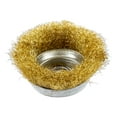 thumbnail image 2 of Copper Wire Wheel Brush Drill Wire Brush Coarse Crimped, Polishing Replacement Accessories Wire Brush for Drill Set for Bench Grinder, 2 of 10