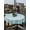 Aqua, Mint, White, variant on Outdoor Tablecloth with Umbrella Hole & Zipper, Vintage Brown Square Tablecloth 54x54 Inch, Modern Abstract Retro Art Patio Table Cover Waterproof Table Cloth for Picnic/Party