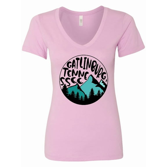 Inktastic Gatlinburg, Tennessee Mountains Women's V-Neck T-Shirt