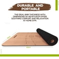 thumbnail image 5 of RDX Yoga Mat Cork with Carry Bag Straps, 6mm Thick Anti-Skid Eco-Friendly Fitness Mats, SGS REACH Certified Flexibility Stretching Pilates Training Workout Home Gym Workout Aerobic Planks 183x61x0.6CM, 5 of 11
