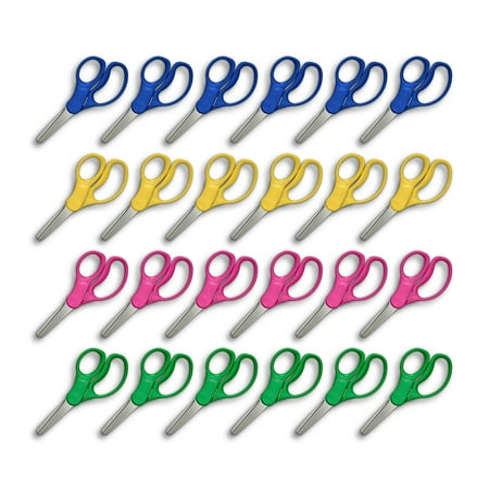 UPC: 0718103320979 | TRU RED Staples Teacher Pack 5 Kids Blunt Tip Stainless Steel Scissors Straight Handle Right and